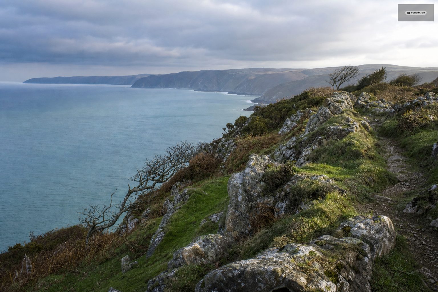 The Exmoor coast near Lynton and Lynmouth