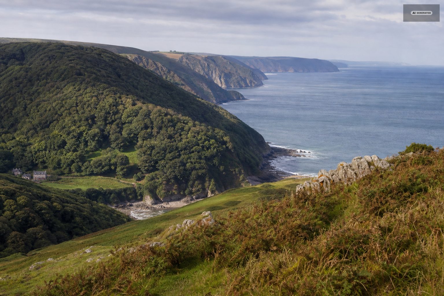 The Exmoor coast near Lynton and Lynmouth