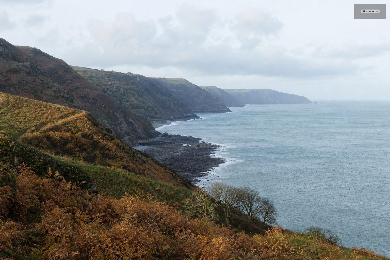 The Exmoor coast near Lynton and Lynmouth