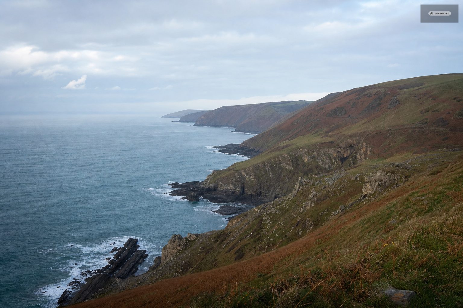 The Exmoor coast near Lynton and Lynmouth