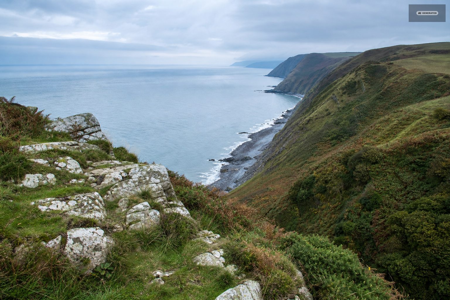 The Exmoor coast near Lynton and Lynmouth