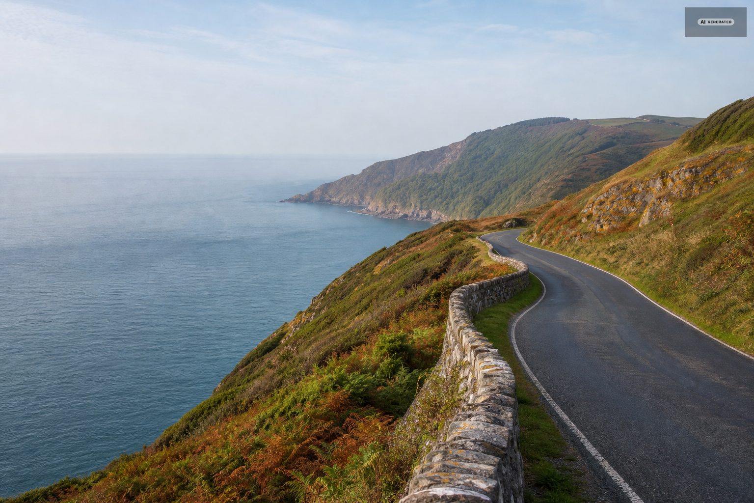 Cycling on the Exmoor coast at Lynton and Lynmouth