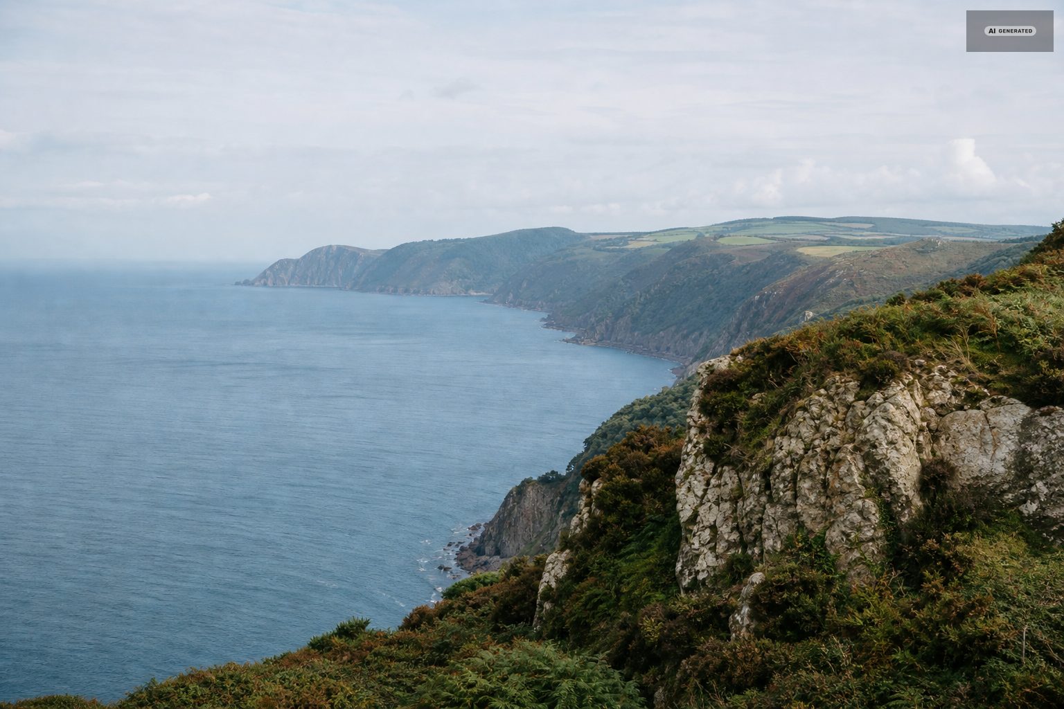The 21 Mile Drive on the Exmoor coast at Lynton and Lynmouth