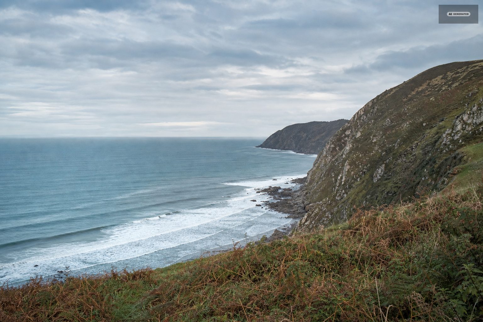 Surfing on the Exmoor coast at Lynton and Lynmouth