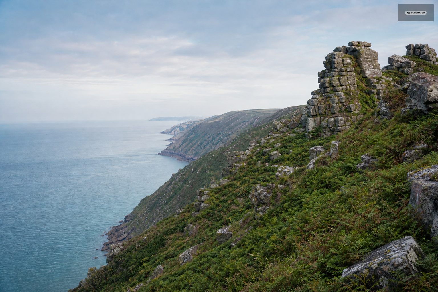 Valley of the Rocks on the Exmoor coast at Lynton and Lynmouth