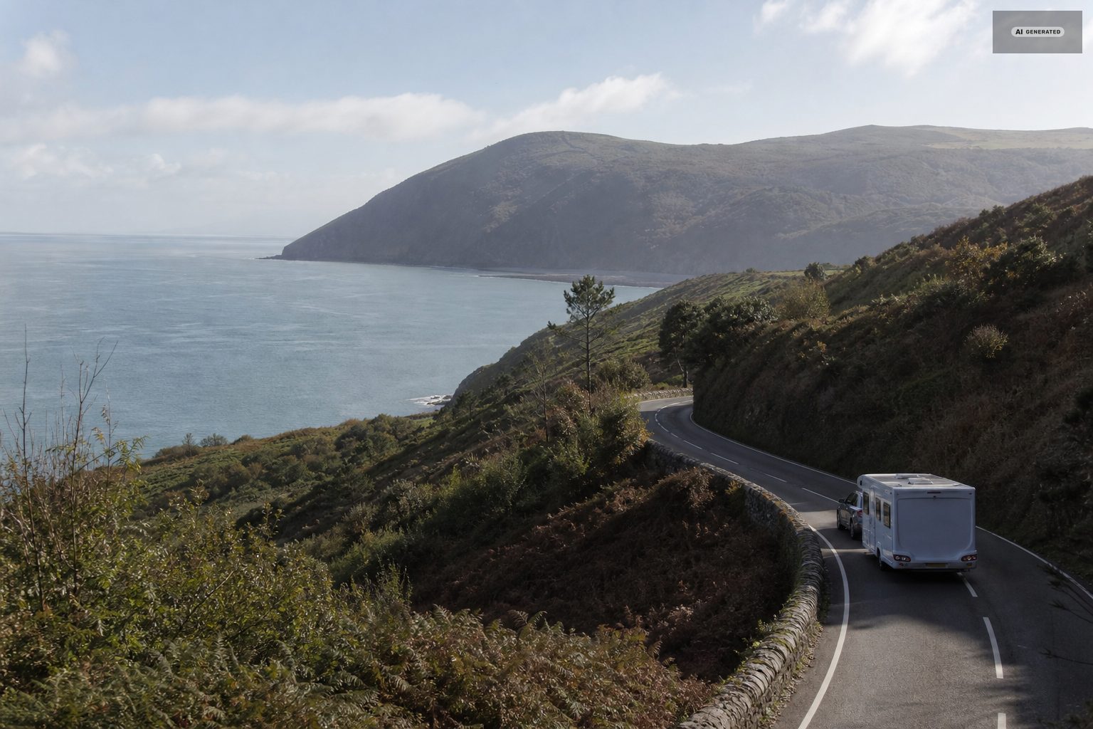Getting there with a caravan or motorhome, on the Exmoor coast at Lynton and Lynmouth
