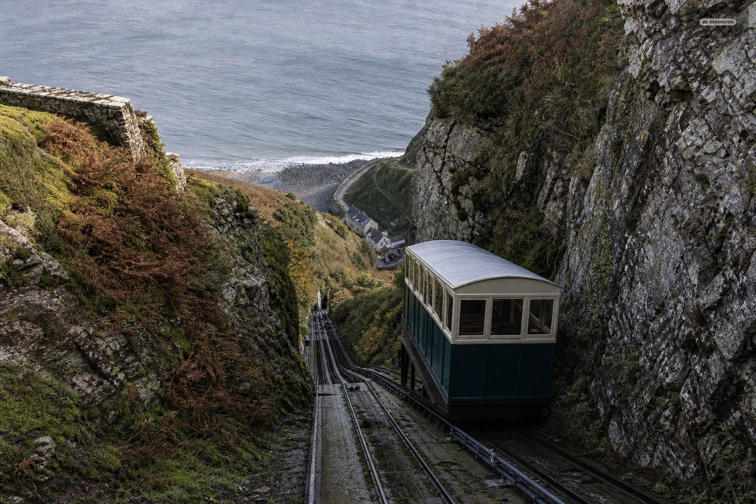 Getting the most out of it, on the Exmoor coast at Lynton and Lynmouth