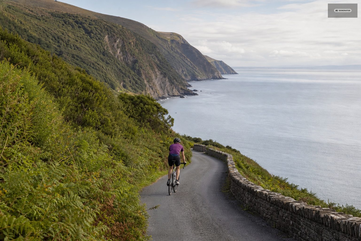 Traffic-free riding, on the Exmoor coast at Lynton and Lynmouth