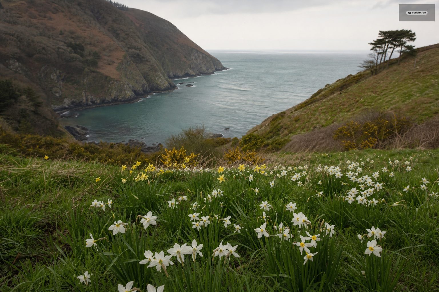 Spring, on the Exmoor coast at Lynton and Lynmouth