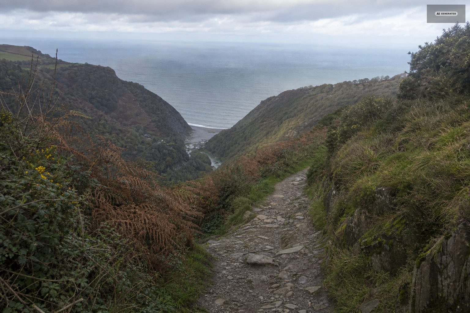 Getting onto it from the villages, on the Exmoor coast at Lynton and Lynmouth