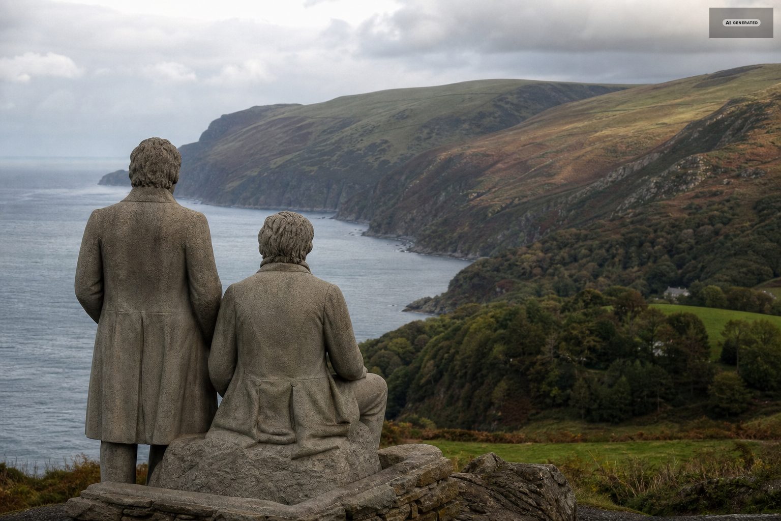 Coleridge and Wordsworth, on the Exmoor coast at Lynton and Lynmouth