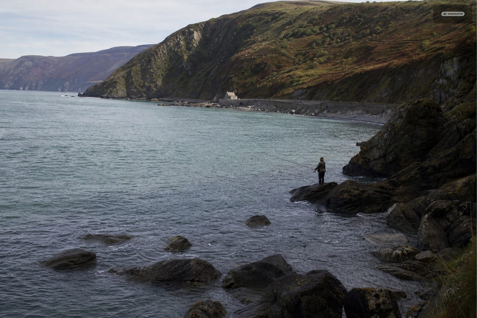 Fishing here well, on the Exmoor coast at Lynton and Lynmouth