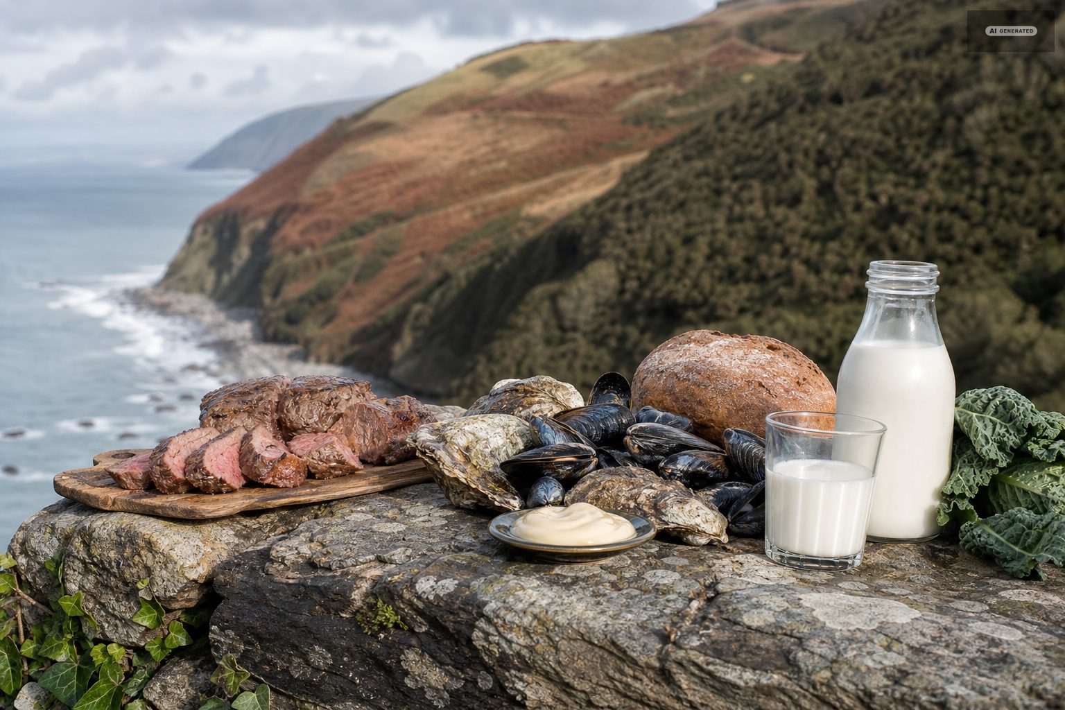 What the area produces, on the Exmoor coast at Lynton and Lynmouth