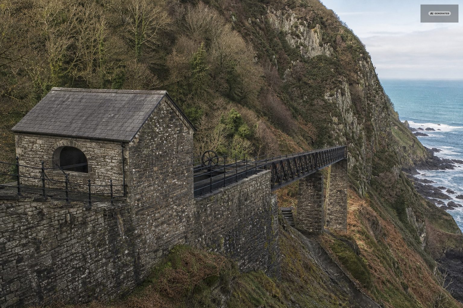 The engineering, on the Exmoor coast at Lynton and Lynmouth