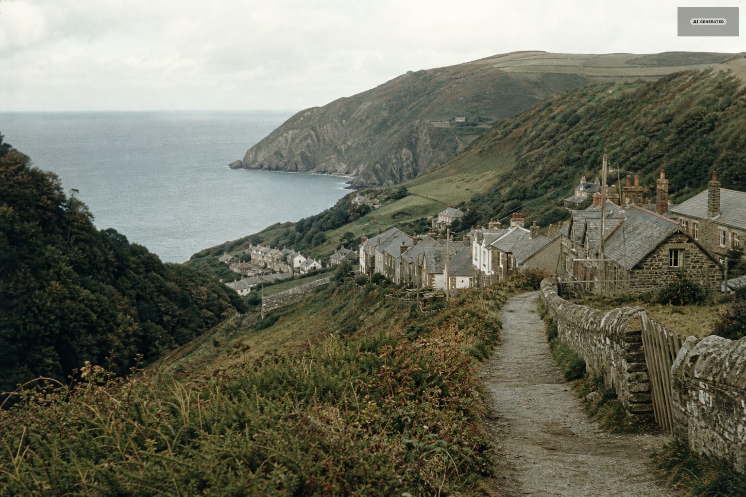 1952, on the Exmoor coast at Lynton and Lynmouth