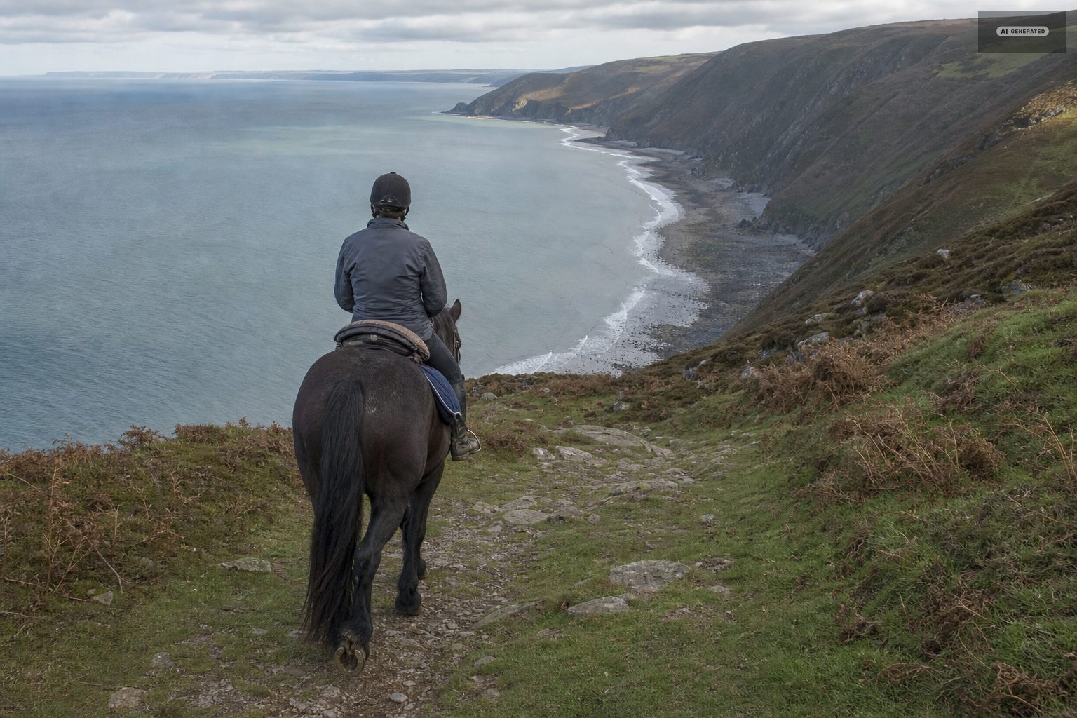 Bringing your own horse, on the Exmoor coast at Lynton and Lynmouth