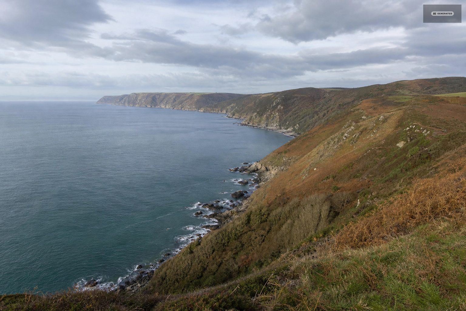 West along the coast, on the Exmoor coast at Lynton and Lynmouth
