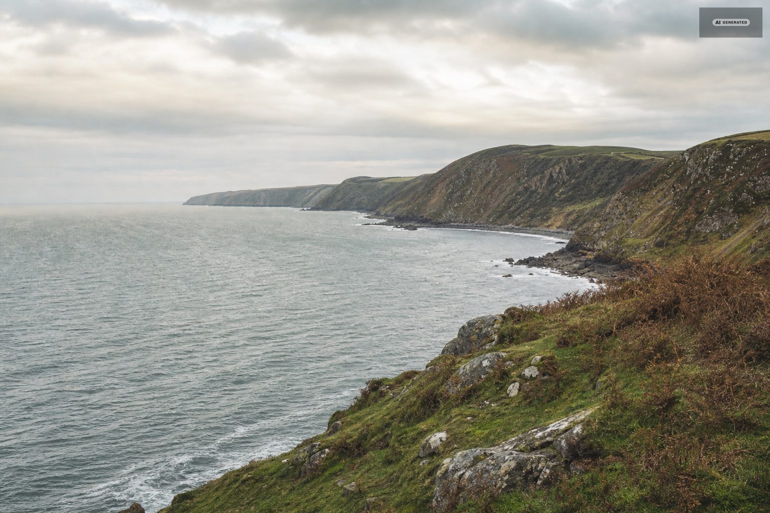 East along the coast, on the Exmoor coast at Lynton and Lynmouth