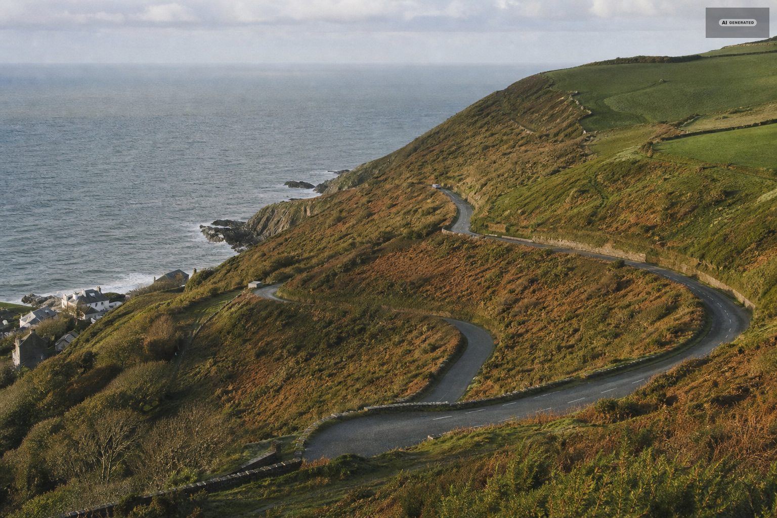 The roads, on the Exmoor coast at Lynton and Lynmouth