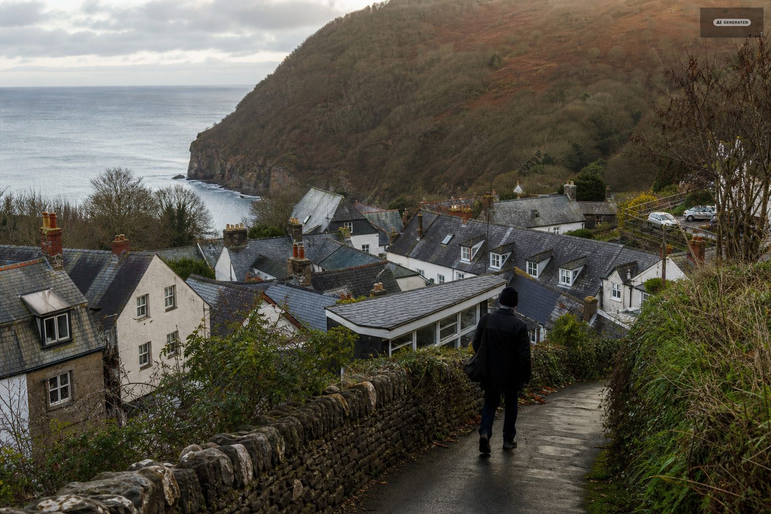 Planning around them, on the Exmoor coast at Lynton and Lynmouth
