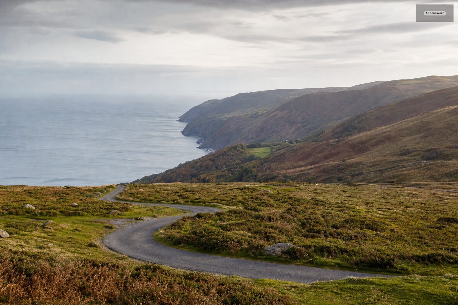 The route, on the Exmoor coast at Lynton and Lynmouth