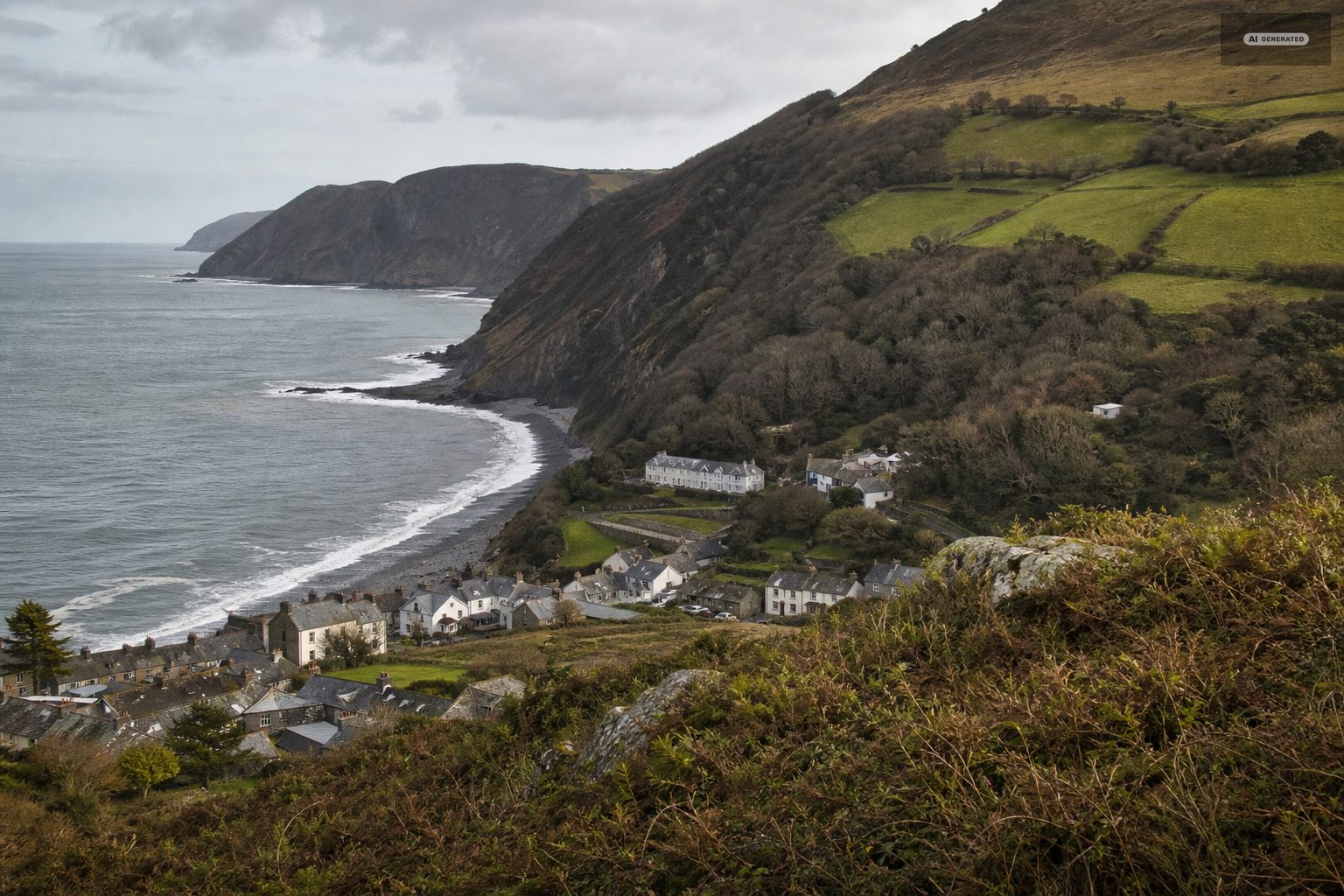 Village or moor, on the Exmoor coast at Lynton and Lynmouth