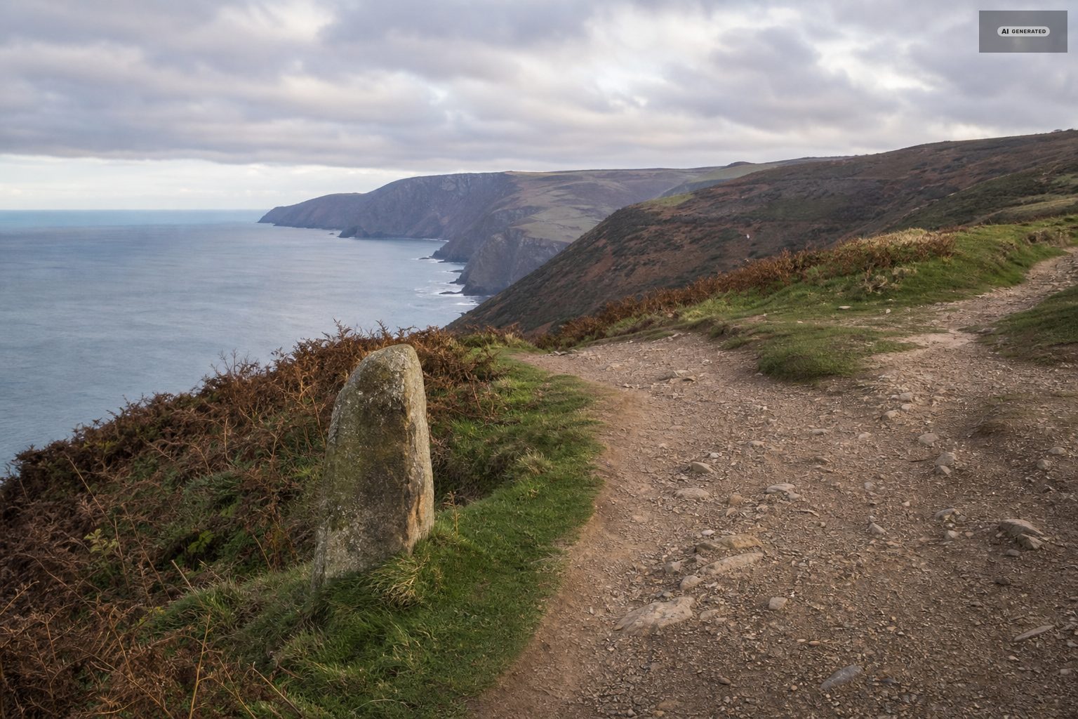 Choosing how far out to go, on the Exmoor coast at Lynton and Lynmouth