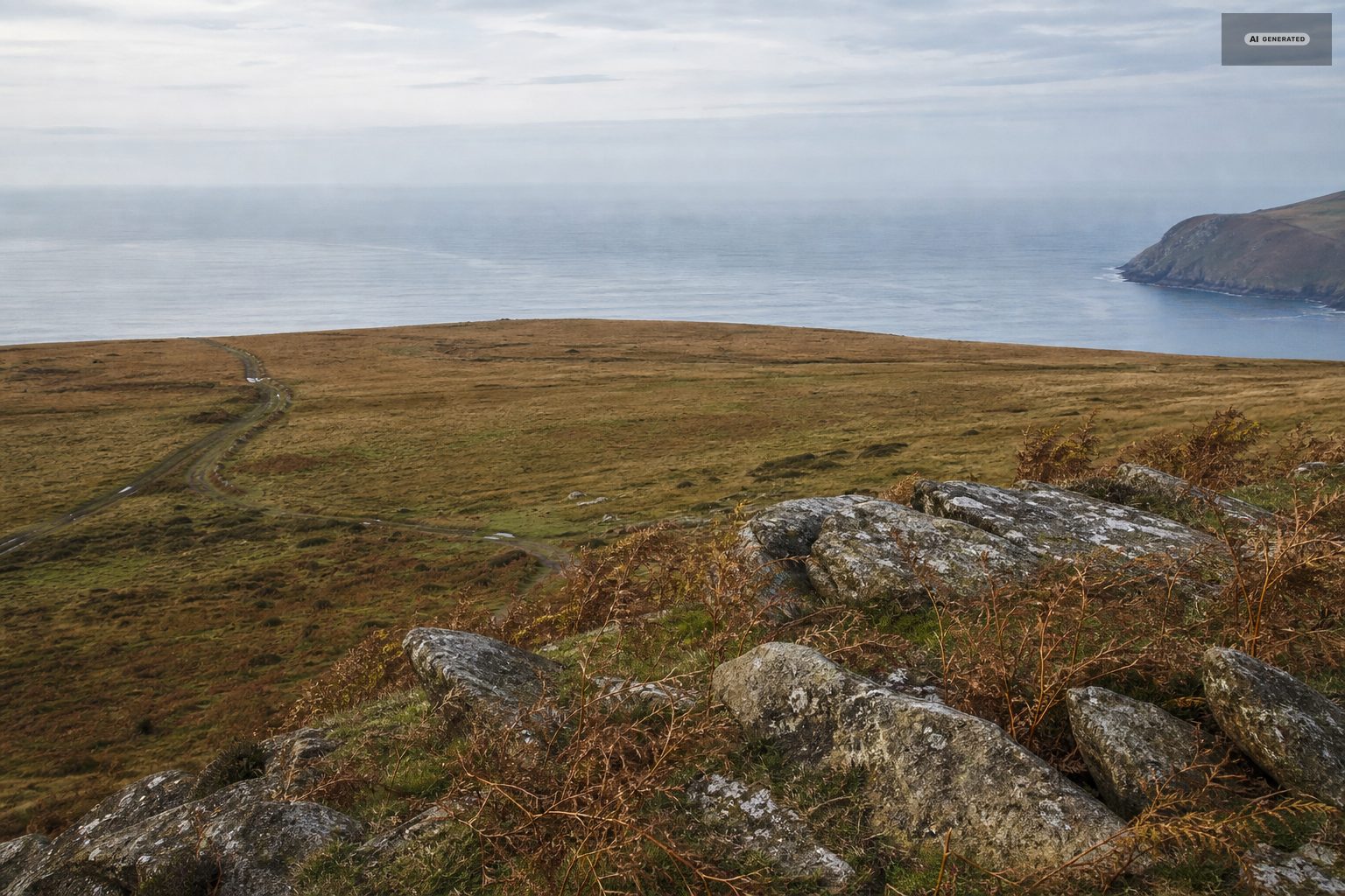 The high moor, on the Exmoor coast at Lynton and Lynmouth