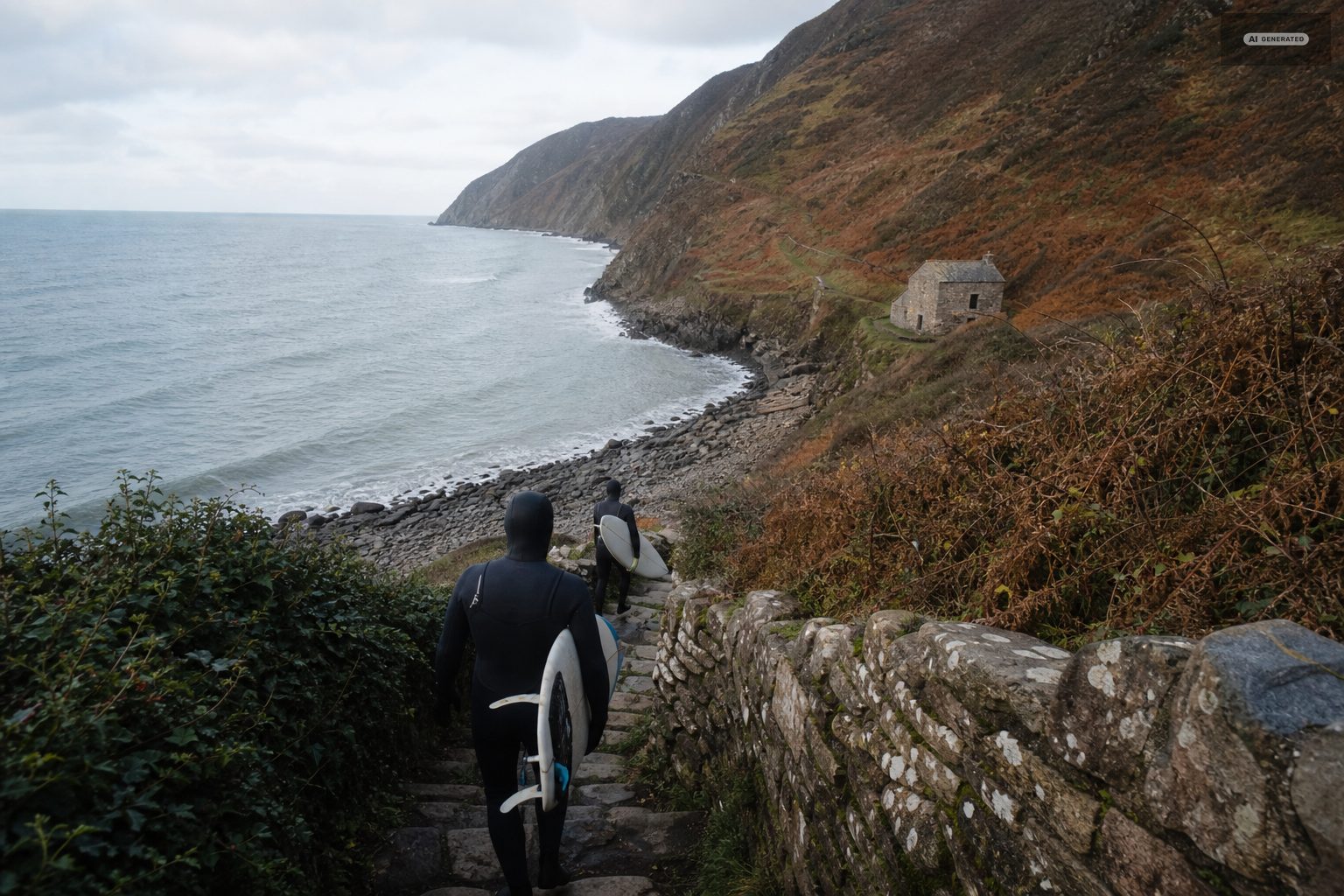Getting there, on the Exmoor coast at Lynton and Lynmouth