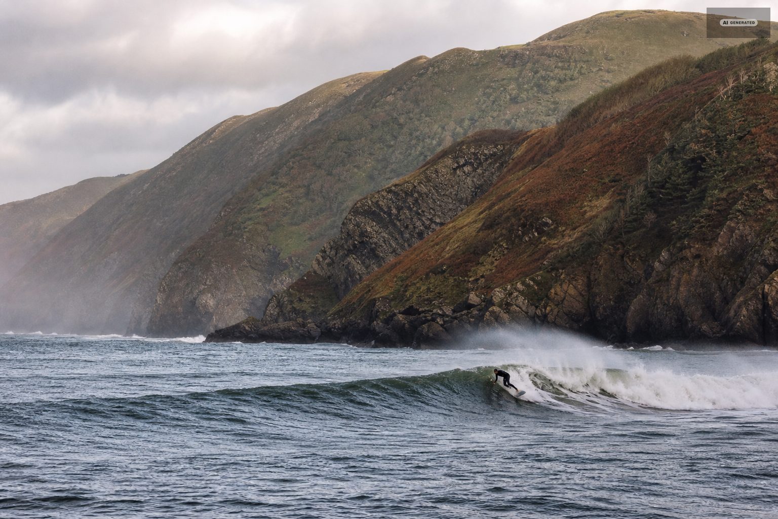 Conditions and seasons, on the Exmoor coast at Lynton and Lynmouth