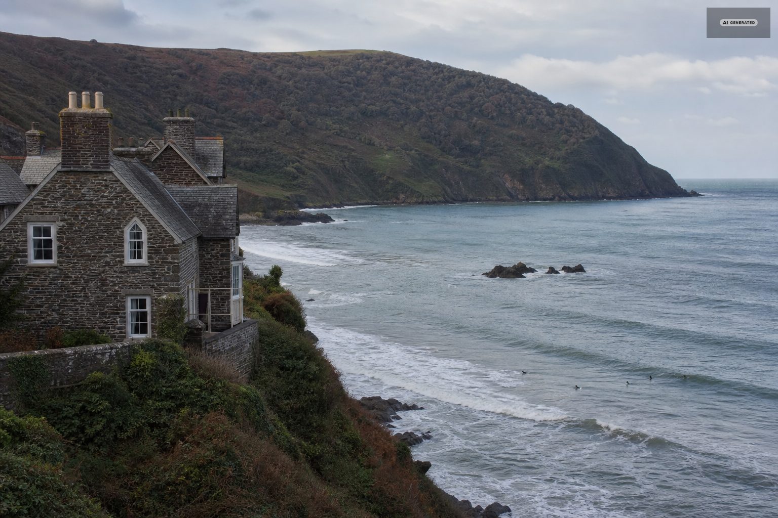 Staying here and surfing there, on the Exmoor coast at Lynton and Lynmouth