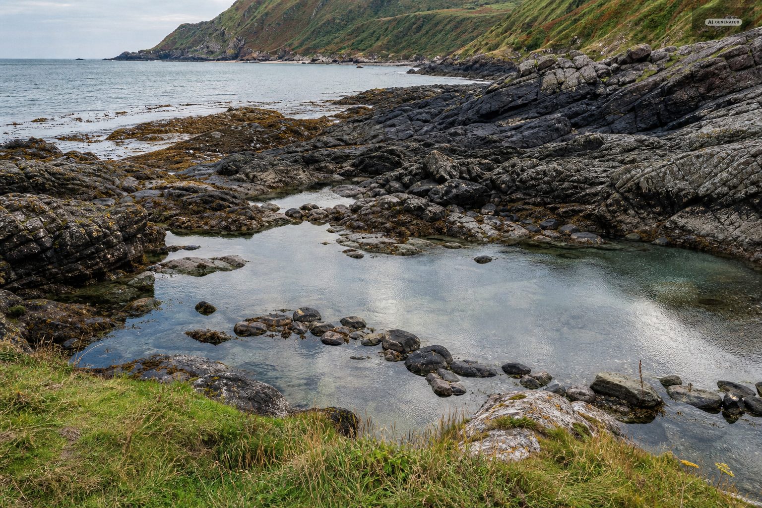 River pools, on the Exmoor coast at Lynton and Lynmouth
