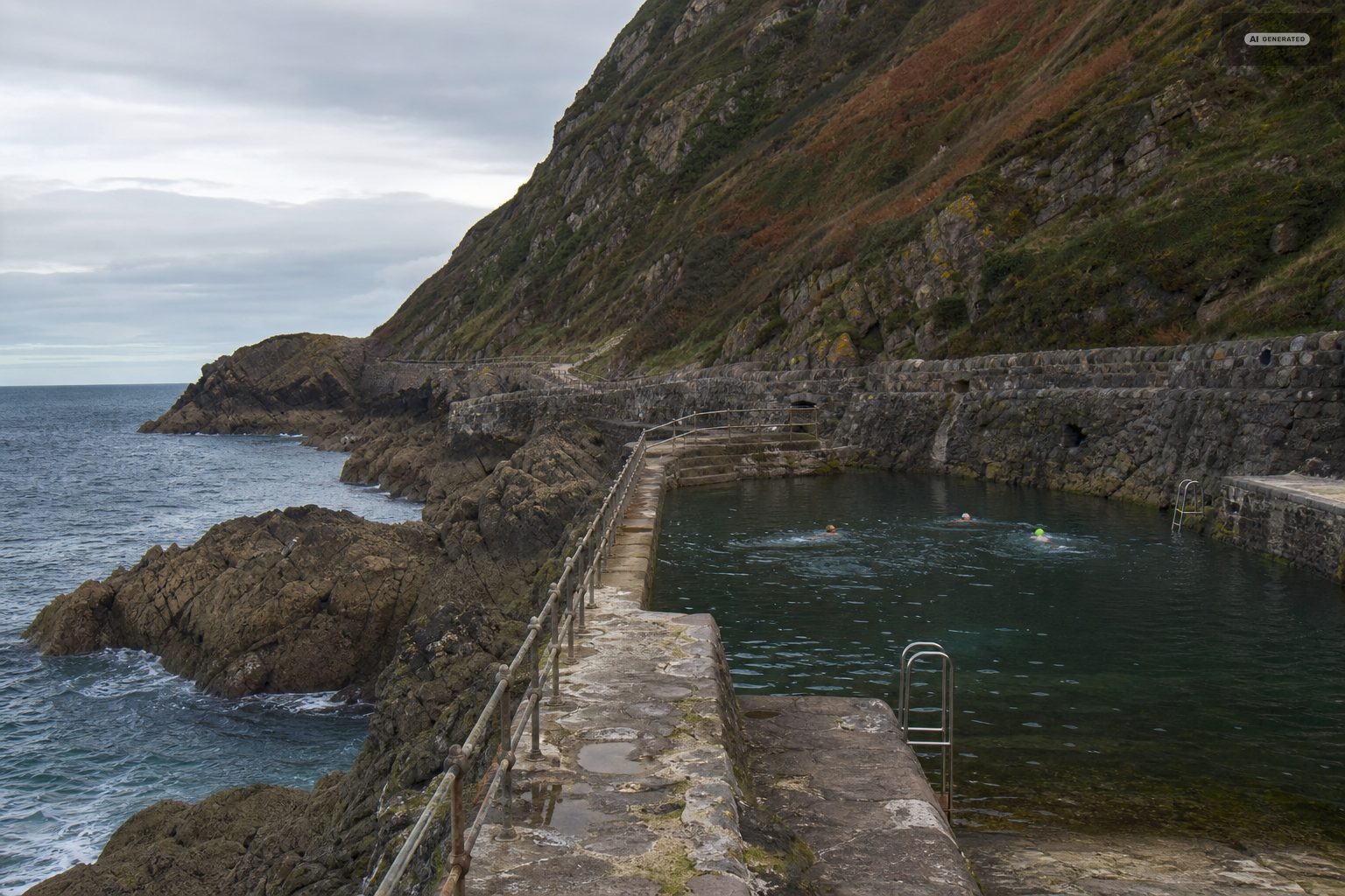 Temperature and season, on the Exmoor coast at Lynton and Lynmouth