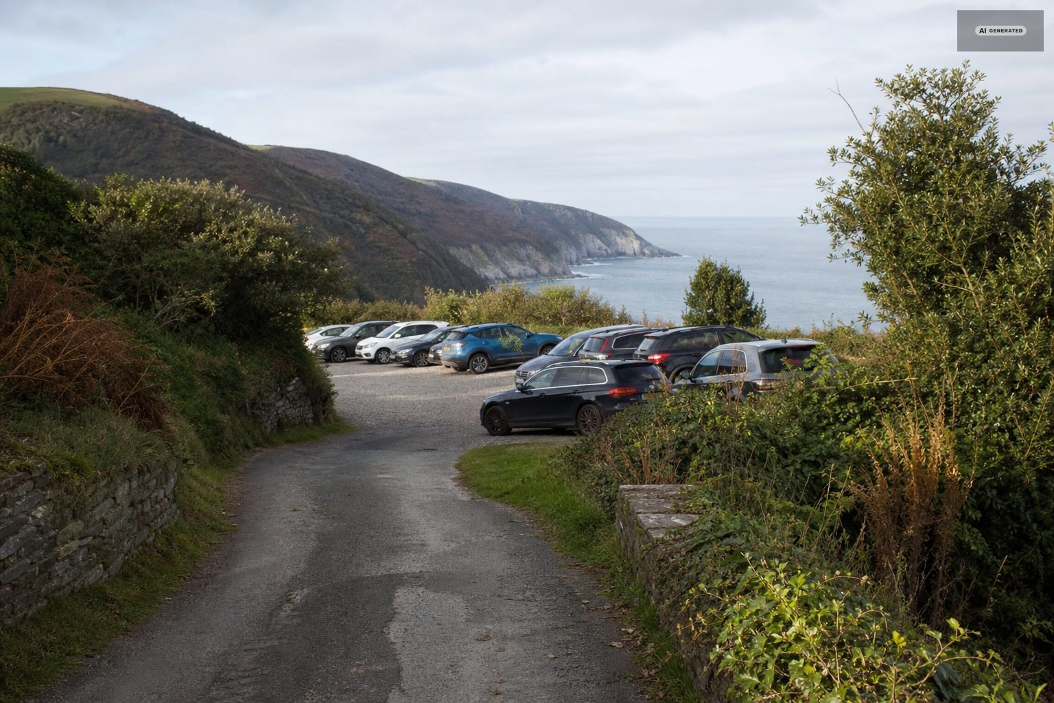 Parking, on the Exmoor coast at Lynton and Lynmouth