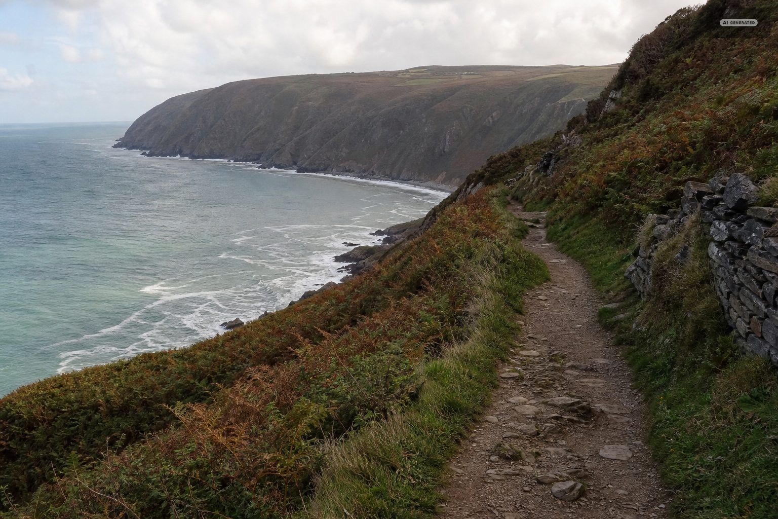 On foot, on the Exmoor coast at Lynton and Lynmouth