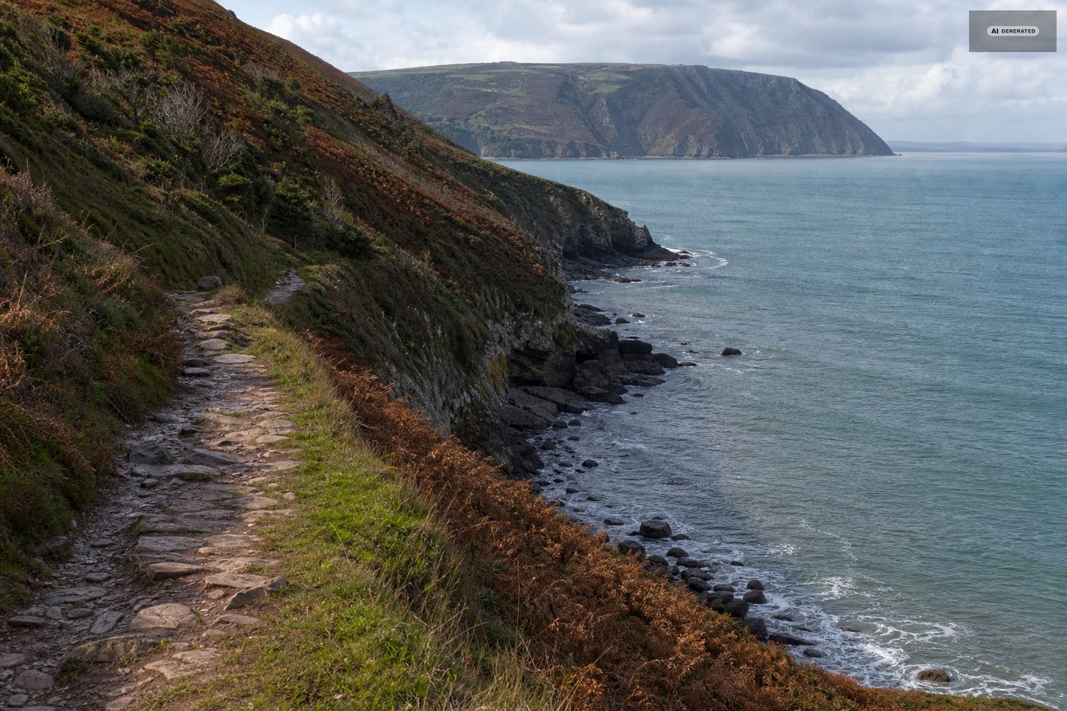 Half-day walks on the coast path, on the Exmoor coast at Lynton and Lynmouth