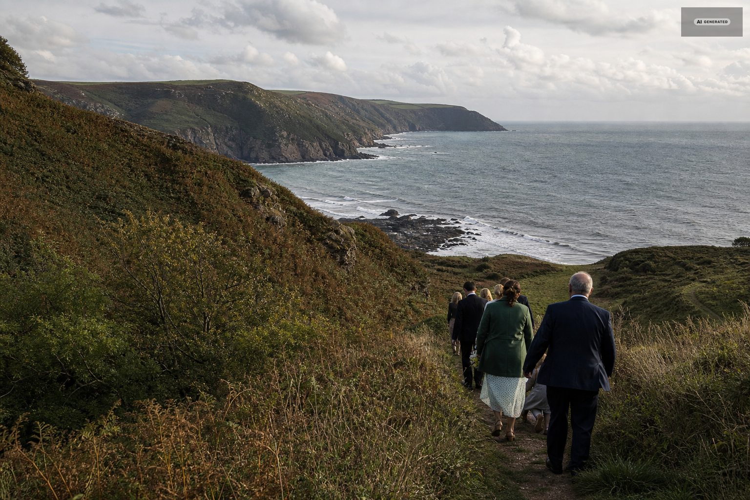 Getting everyone here, on the Exmoor coast at Lynton and Lynmouth